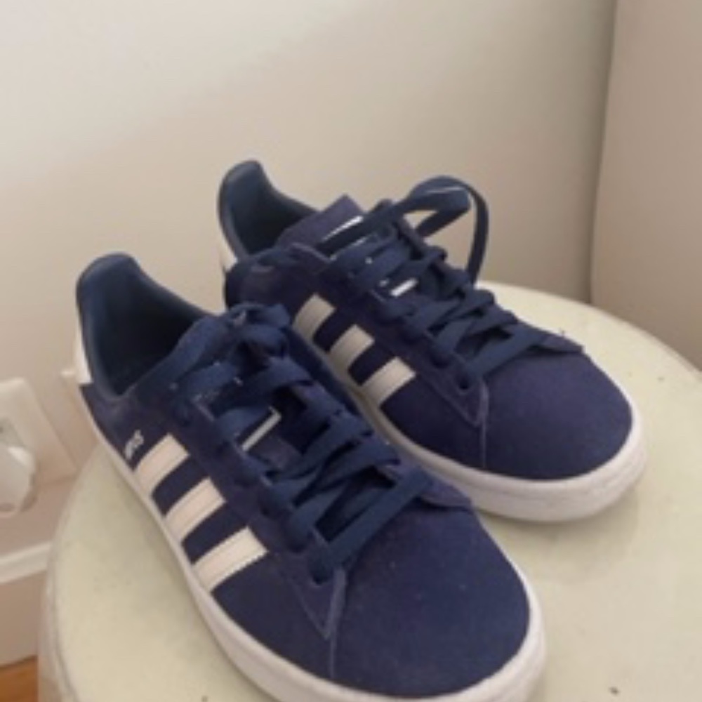 Adidas blue suede campus sneakers